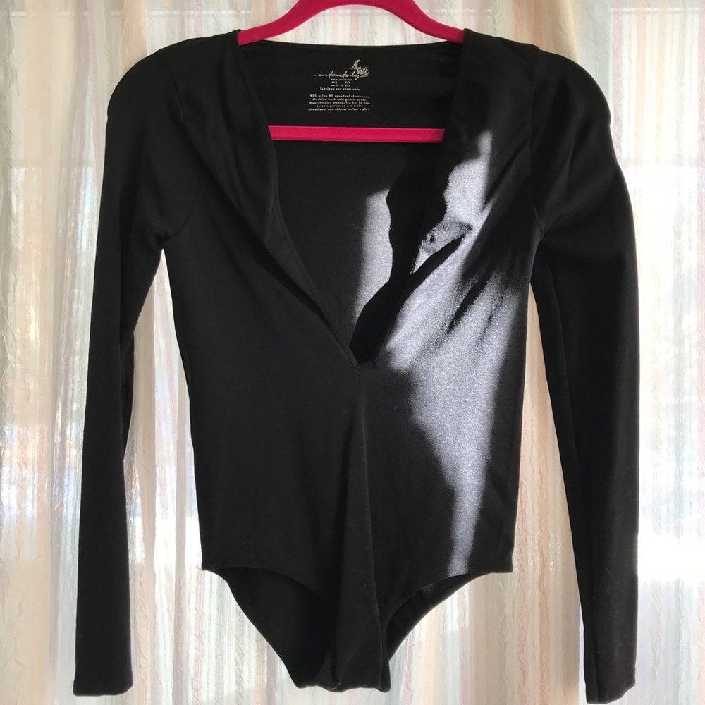 Free People Deep V Bodysuit